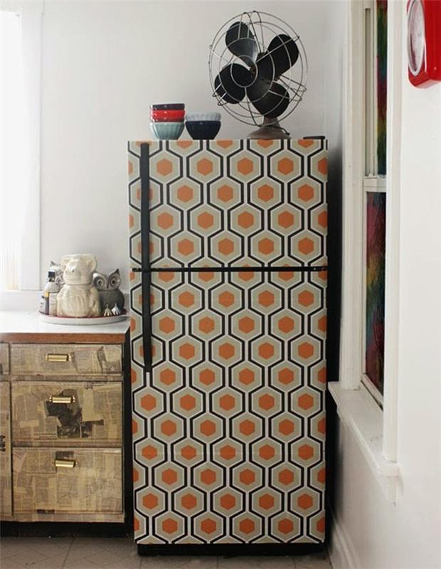 makuuhuoneen sisustusesimerkkejä eläviä ideoita deco -ideoita minijääkaappi