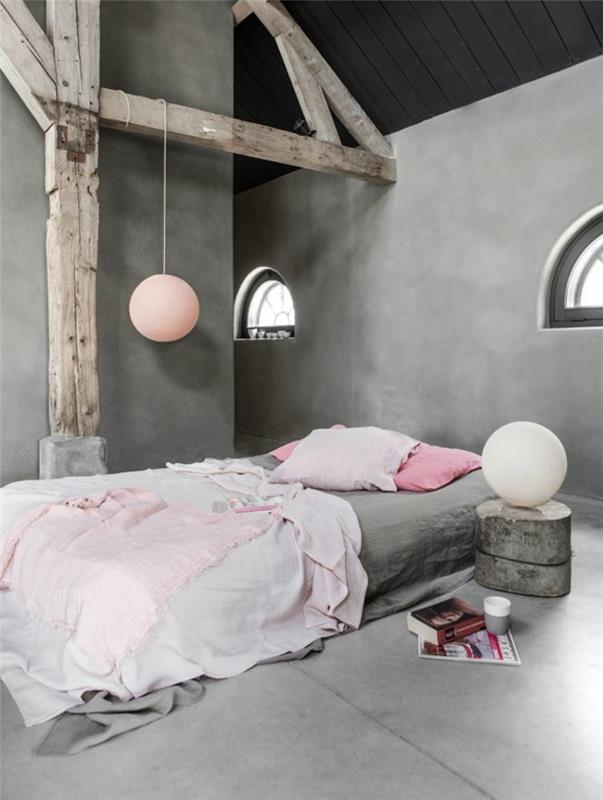 makuuhuoneen suunnittelun väri seinän väri vaaleanpunainen väri suunnitteluideoita