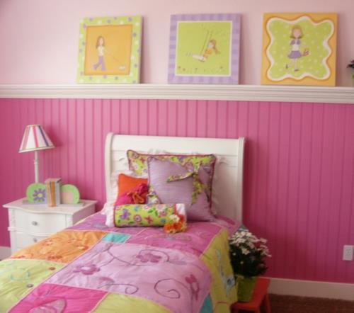 makuuhuone tytär tyttö idea idea värikäs vaaleanpunainen
