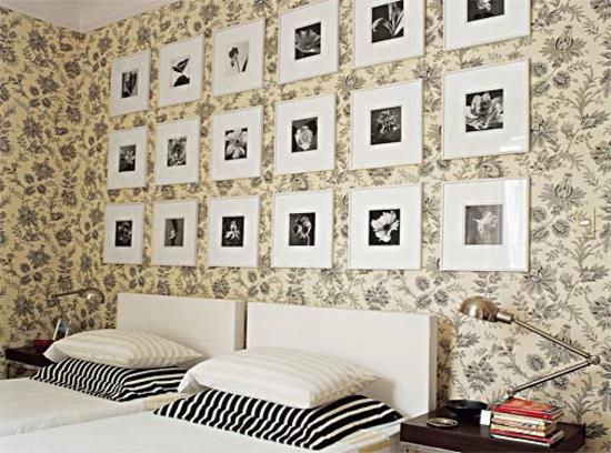 makuuhuoneen seinän suunnittelu, jossa on kuvia viileistä asumisideoista