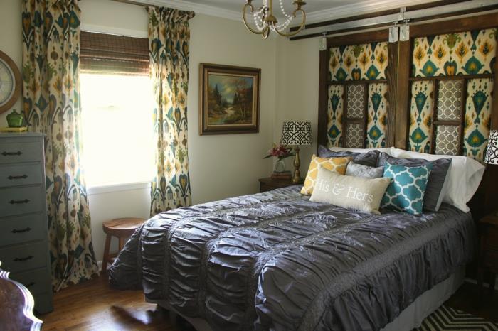 makuuhuoneen suunnittelu verho kuvio roomalainen sokea kaunis seinäsuunnittelu ylelliset vuodevaatteet