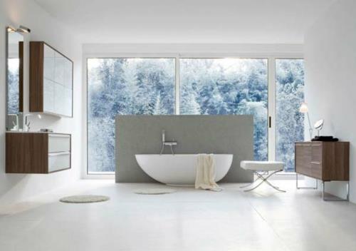 yksinkertainen kylpyamme kylpyhuone lattia idea minimalistinen