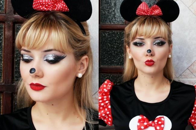 make up karnevaali ideoita kasvot muodostavat micky mouse