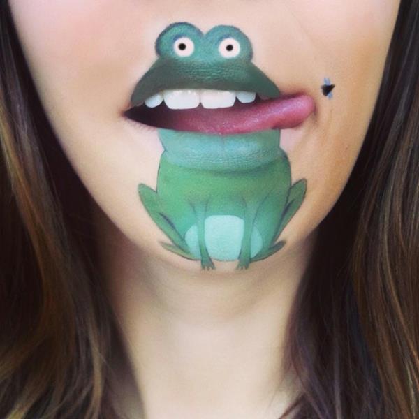 muodostavat huulet vihreä väri sarjakuvahahmot sammakko