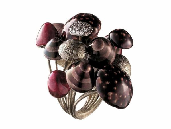 korut suunnittelija kokoelma sormus renkaat sienet loistaa
