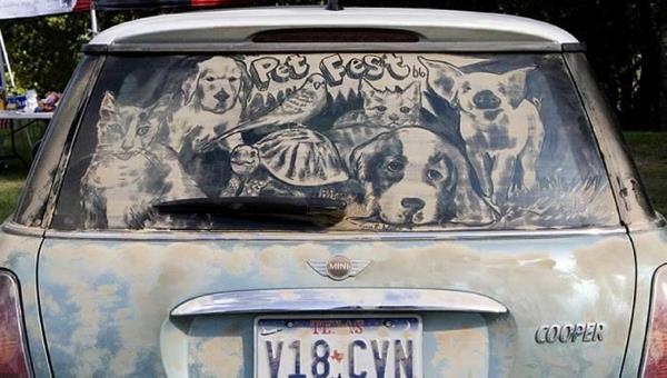 likainen autot taide pöly maalaukset lemmikit koira