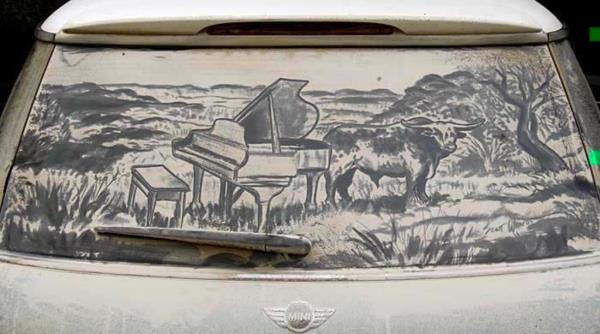 likainen autot taide pöly maalaus piano luonne