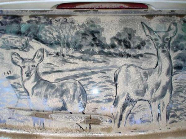 likainen autot taide pöly maalaus peura