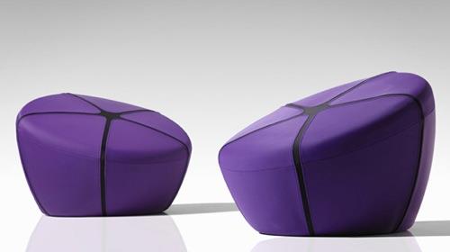 kaunis nahkapussisuunnittelu violetti väri ergonominen muoto