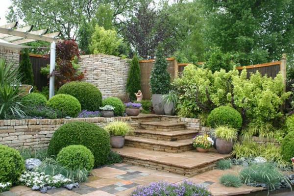 kauniita puutarhaideoita puutarhakuvia puutarhakoristeet portaat