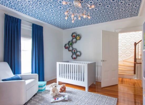 Katon suunnittelu kattoideoita Katon suunnittelu lastentarhassa kauniit huovat vauvanhuoneen huopa rauhoittavat sinisen sävyjä