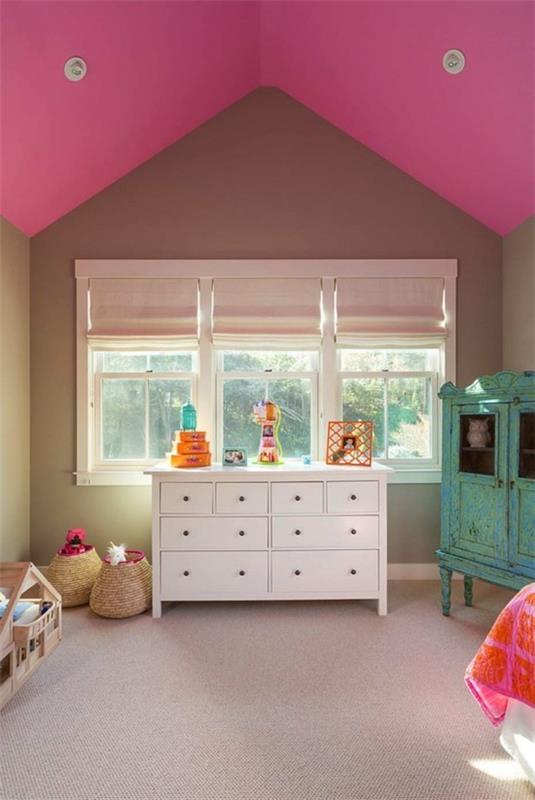 Katon suunnittelu kattoideoita tytön lastentarhaan kaunis katto värillinen katto vintage lipasto