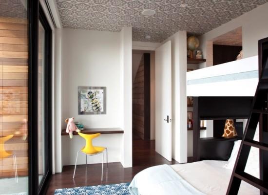 Kattorakenteiset kattoideat Kattorakenne lastenhuoneessa hienovaraisella kuviolla kauniita kannen päiväkoti -ideoita