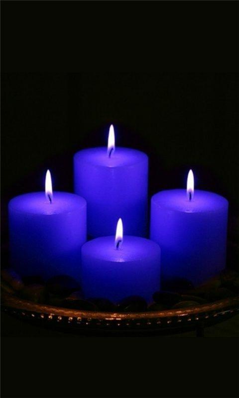 kauniita deco sinisiä kynttilöitä koti -ideoita