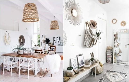 kauniita sisustusideoita boho scandi