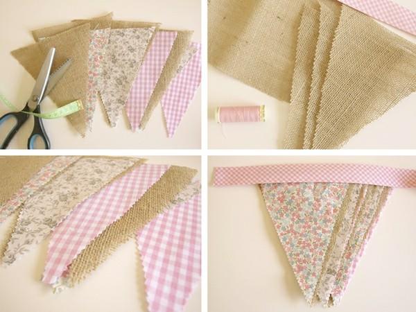 tee kauniita gilande shabby chic -koristeita itse