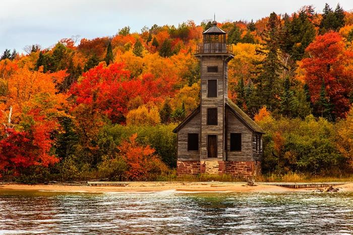 kauniit maisemakuvat kausiluonteinen syksy kaunis luontokuva michigan usa