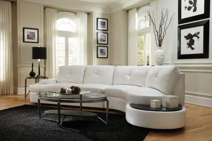 kauniit sohvat valkoinen tyylikäs musta matto