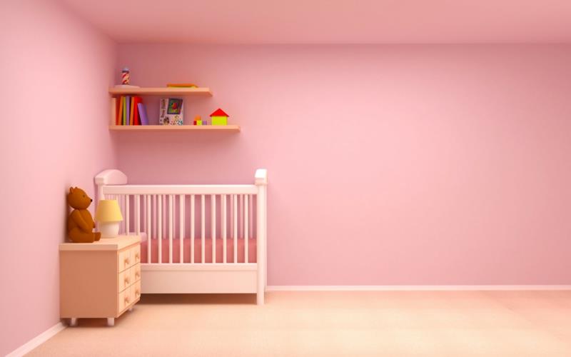 kauniita seinämaaliideoita lastenhuoneen seinämaali vaaleanpunainen moderni seinämaali
