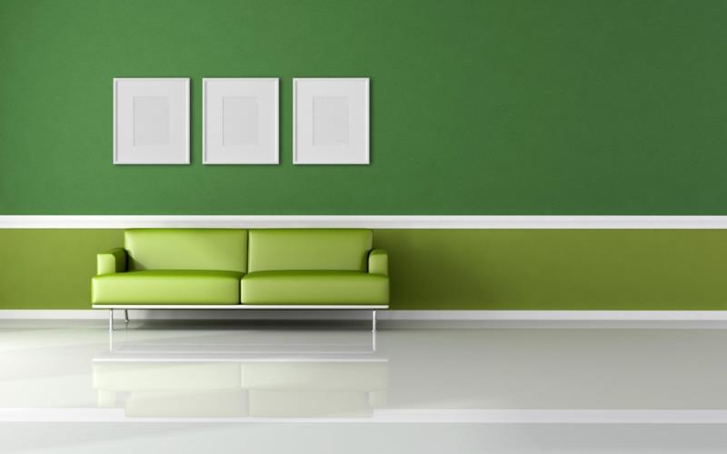 sekoita kauniita seinävärejä olohuoneen seinän väri vihreä trendikkäitä värejä