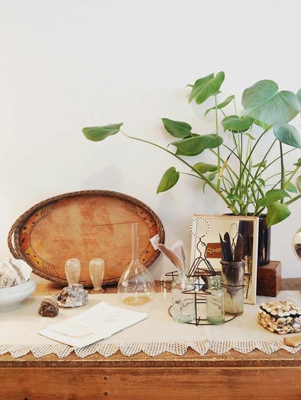 kuvagalleria kauniit huonekasvit vintage huonekalut aitoa puuta