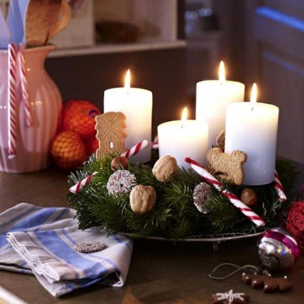tee nopea adventtiseppele itse pylväskynttilät saksanpähkinät
