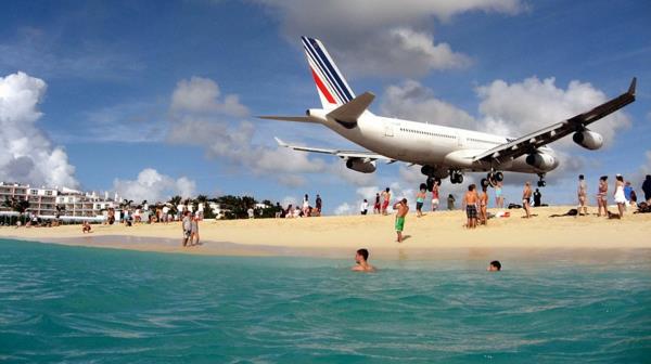 kauneimmat rannat Maho Beach Saint Martin