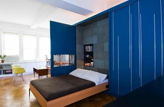 kaapin seinän kokoontaitettava sänky seinän sänky kaapin sängyt sininen