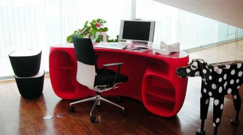 kirjoituspöytä toimistopöytä ergonominen boabab punainen