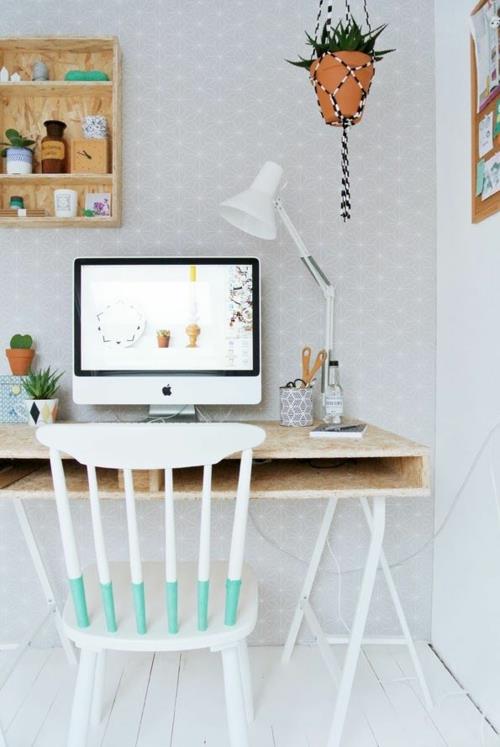 rakenna oma työpöytä diy idea työpaikka kotitoimisto vaneri