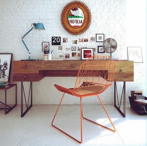 rakenna oma työpöytäsi ndiy ideoita vanhat sivupöydän puiset metallijalat
