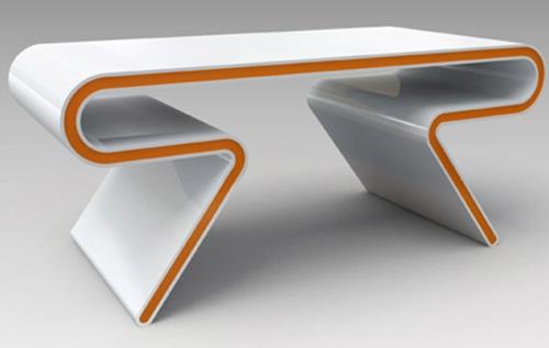 kirjoituspöydät toimistolaatikot valkoinen oranssi atomic