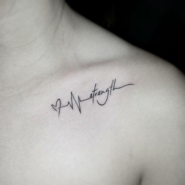 Fontit tatuointi naisten sydänvoima olkapään tatuointi syke