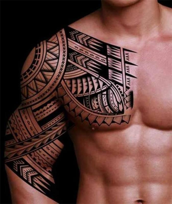 olkapää maori tatuointi motiiveja miesten tatuointi