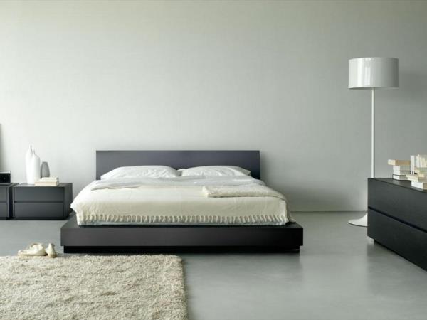 mustavalkoinen lattiavalaisin nykyaikainen idea makuuhuoneen seinä