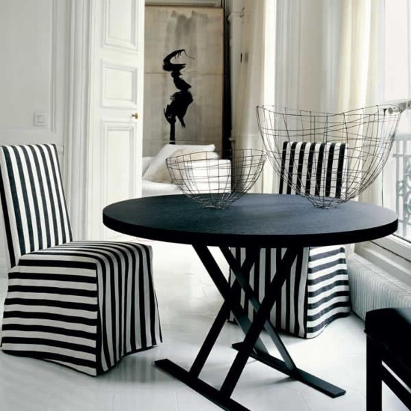 mustavalkoiset raidat huonekalut italialaistyylinen Antonio Citterio