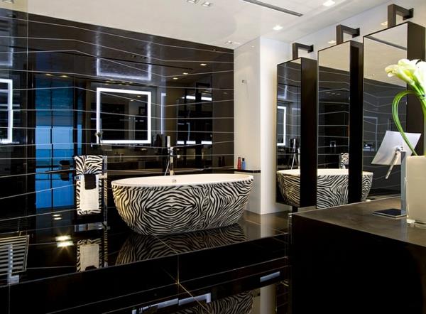 mustat kylpyhuoneen suunnitteluideat vapaasti seisova kylpyamme seepra