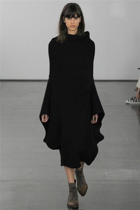 musta neulottu mekko knitmode fw 2014 2015 talvimekot naiset