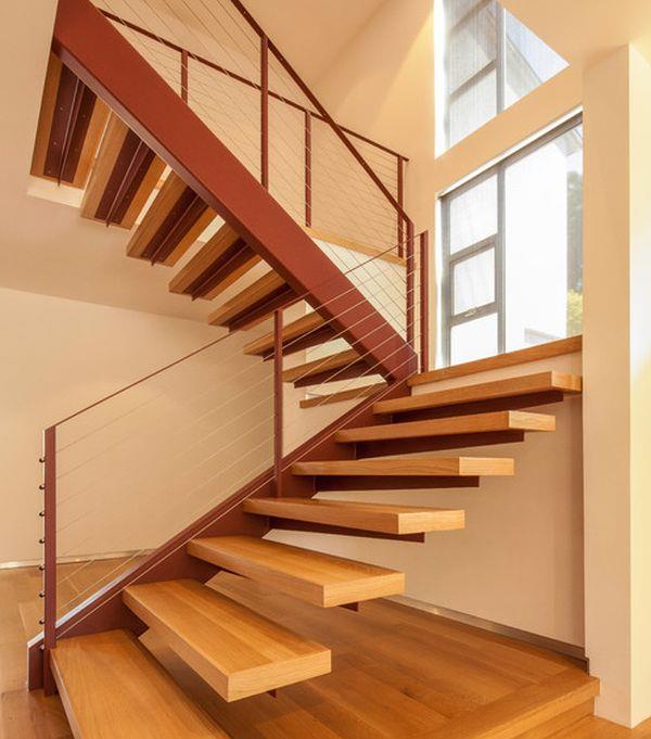 kelluvat portaikkoideat puukalusteet tavallinen muotoilu