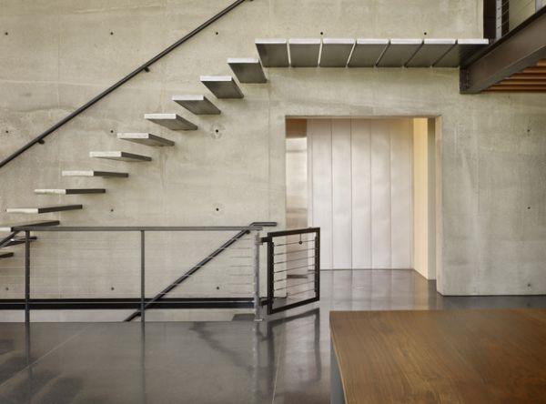 kelluvat portaat ideoita puukalusteet minimalistiset kalusteet