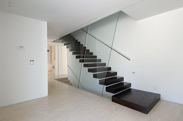 kelluvat portaat ideoita musta laitteet portaikko minimalistinen