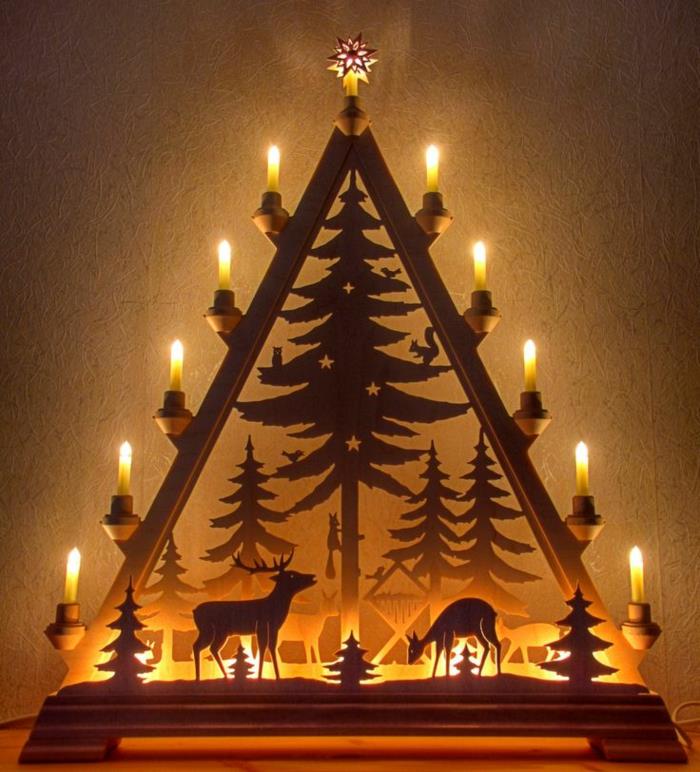 kynttiläkaaret ja valokaaret juhlivat joulua