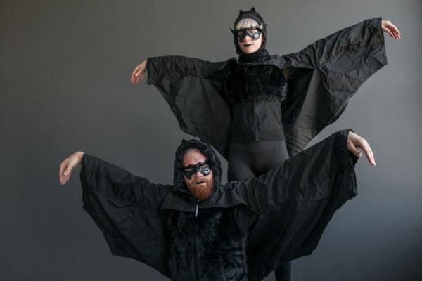 Kotitekoiset puvut karnevaali mardi gras helloween bat