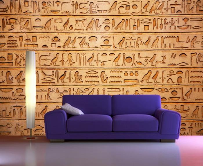 itseliimautuva tapetti egyptiläisiä hieroglyfejä
