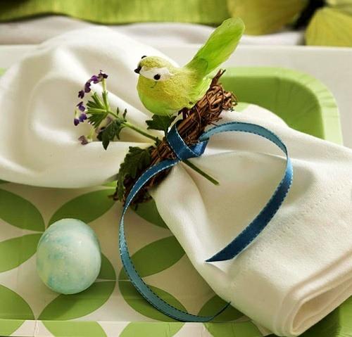 lautasliina tipu keinotekoinen pääsiäismunan vihreä väri pöytäkoriste