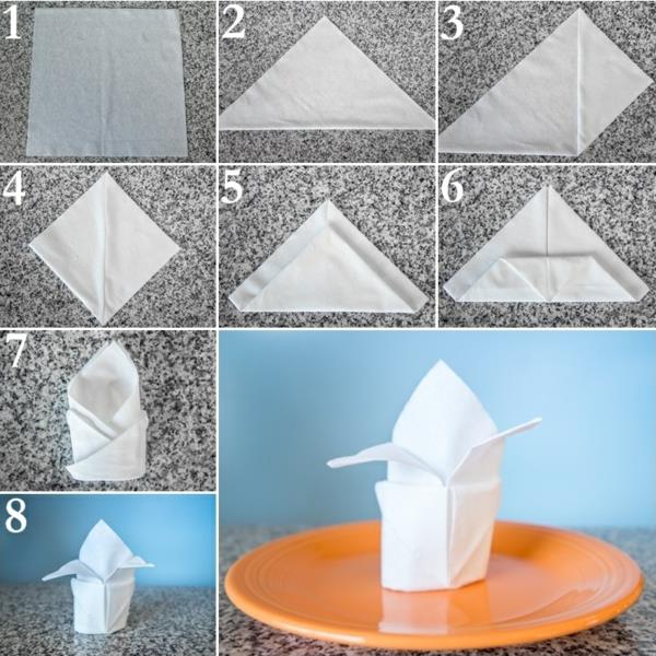 Taitettavat lautasliinat ohjeet ideoiden tekemiseen paperilautasliinien taittotekniikka