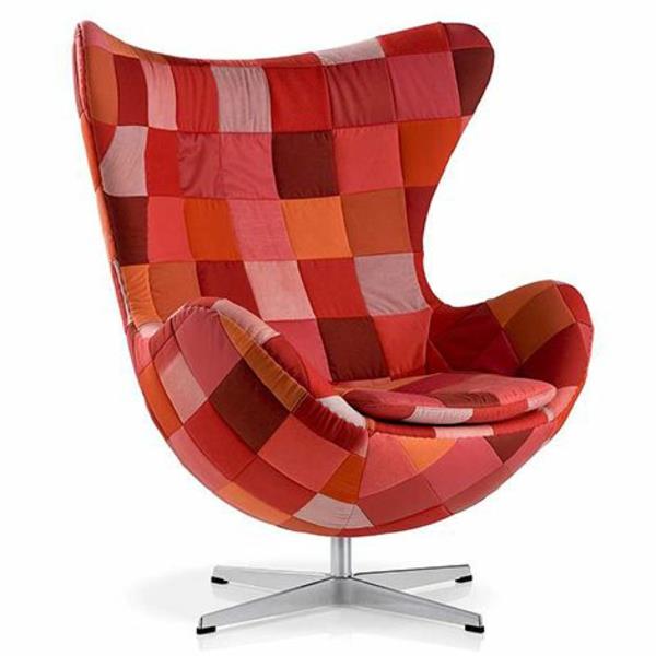 nojatuoli värikäs tuore muotoilu muna muoto