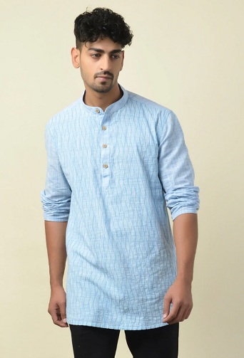 Fabindia kinesisk krave kort Kurta til herrer
