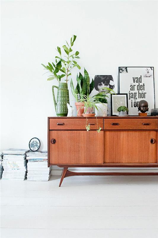 sideboard koristele juliste valokuvat huonekasvit lipasto sideboard
