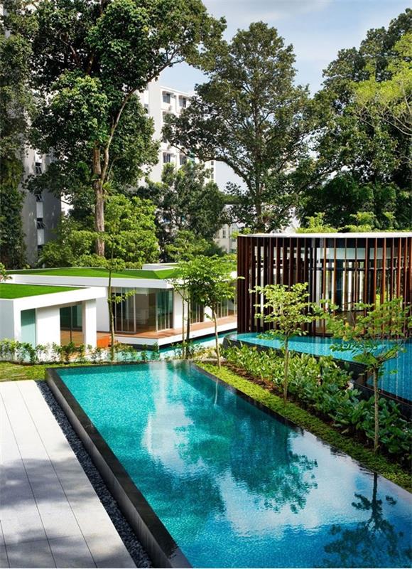 singapore screen house k2ld moderni talo kestävän arkkitehtuurin allas